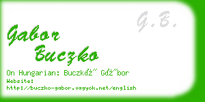 gabor buczko business card